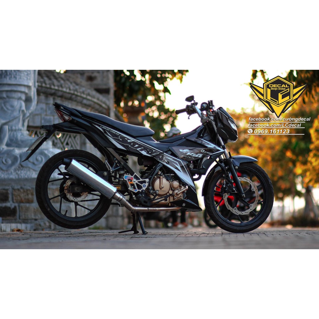 Tem rời satria xám đen trắng