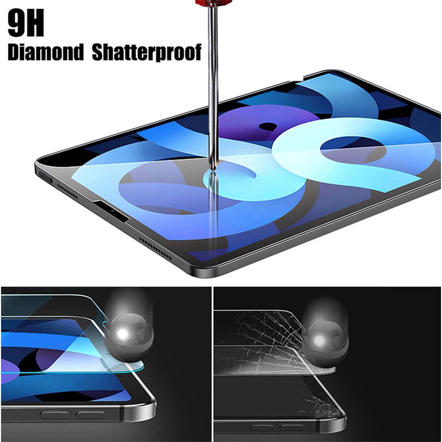 Set 2 Kính Cường Lực HD Chuyên Dụng Cho IPad Air5 2022 Pro 11 12.9 2021 Air4 10.9 Air3 10.5 8th 9th 10.2 6th Gen 9.7 Mini 1/2/3/4/5/6 2020 9H