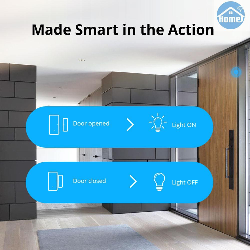 SONOFF DW2 Sensor Wifi Wireless Door Window Alarm Sensor Open / Closed Detectors Wireless Automation Anti-Theft Alarm e-WeLink APP Alert Notification Smart Home Security Alarm