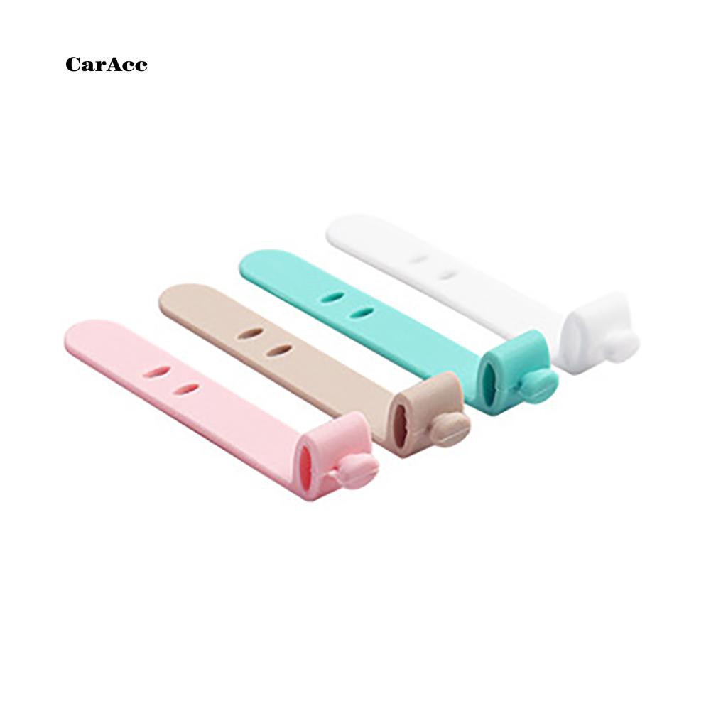 Set 4 Dụng Cụ Giữ Dây Cáp Bằng Silicon Hình Nút Thắt Dễ Thương