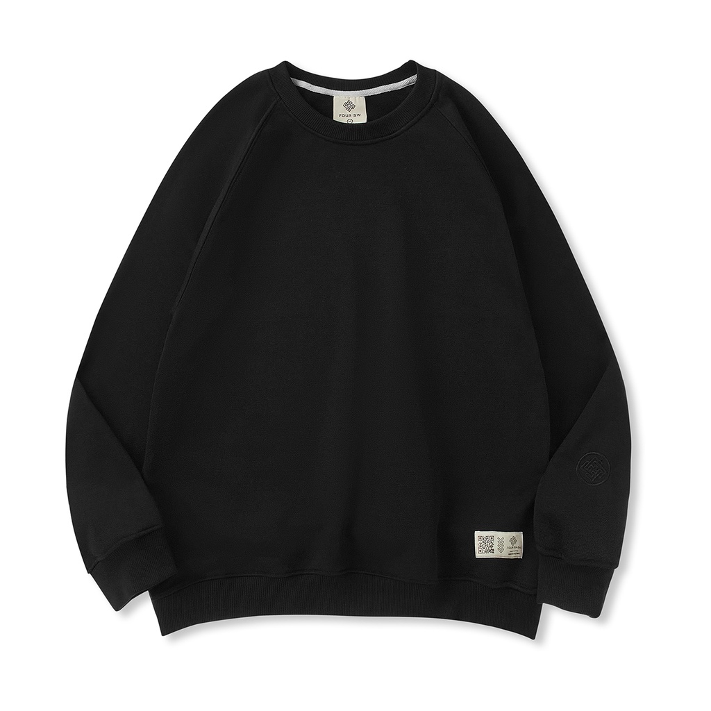 Áo Sweater Four Basic Fullbox Phong Cách Streetwear Dai Tay Nam Nữ Chất Lượng Siêu Cá Tính Form Rộng S01