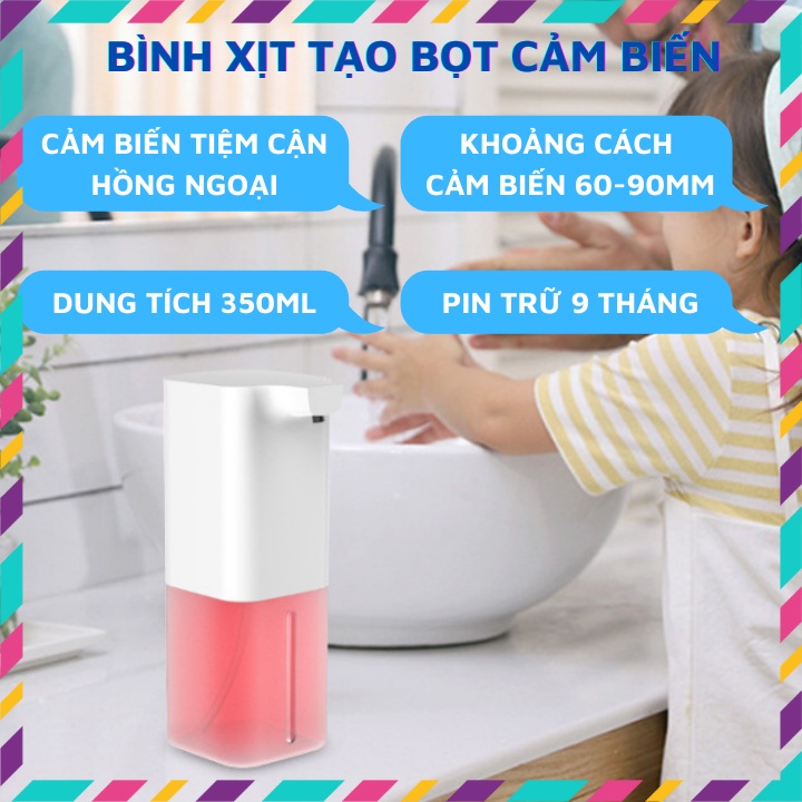 Bình xịt xà phòng rửa tay tạo bọt cảm biến tự động