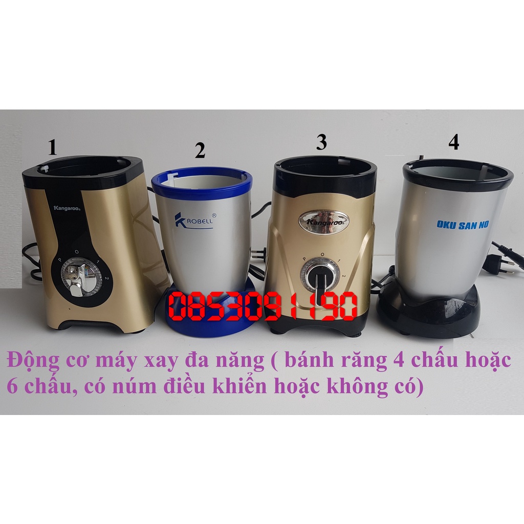 Động cơ - Thân máy xay đa năng okusanno, sunhouse, magic bánh răng 4 chấu