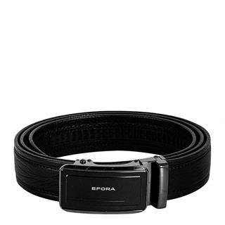 Thắt lưng nam da thật, mặt đặc, khóa cài tự động, màu đen Efora Leather Belt 3582-5-BL