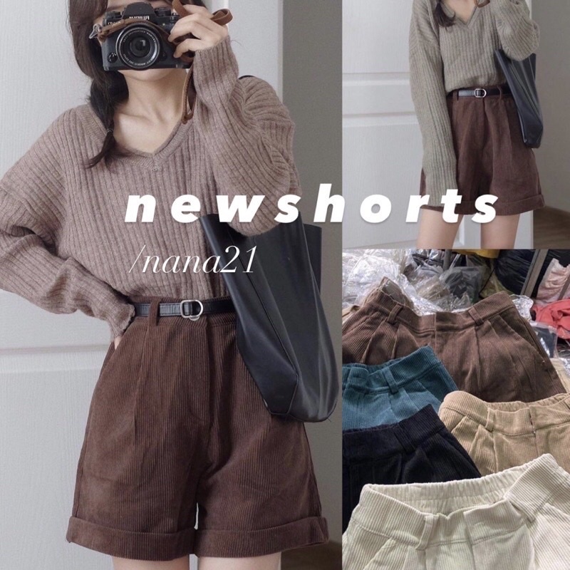 Quần short nhung vintage