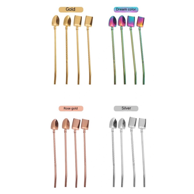 Muỗng Múc Canh Bằng Thép Không Gỉ Thiết Kế Hai Trong Một Đa Năng Sáng Tạo