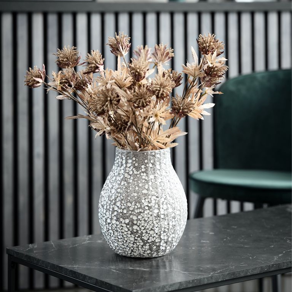 Lọ hoa | JYSK Mathias | đá dolomite | xám | DK21xC25cm