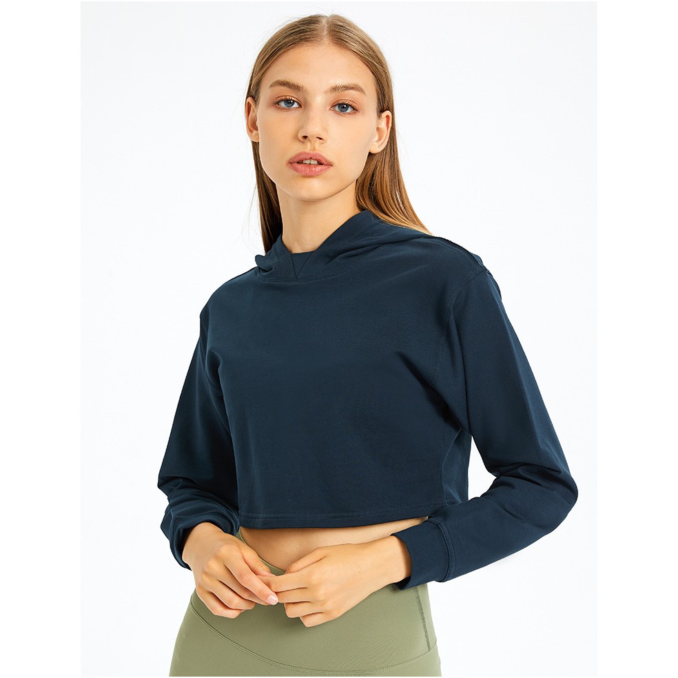 Áo hoodie thể thao Lululemon All Yours Cropped Hoodie - Áo tập thể thao Lulu không logo