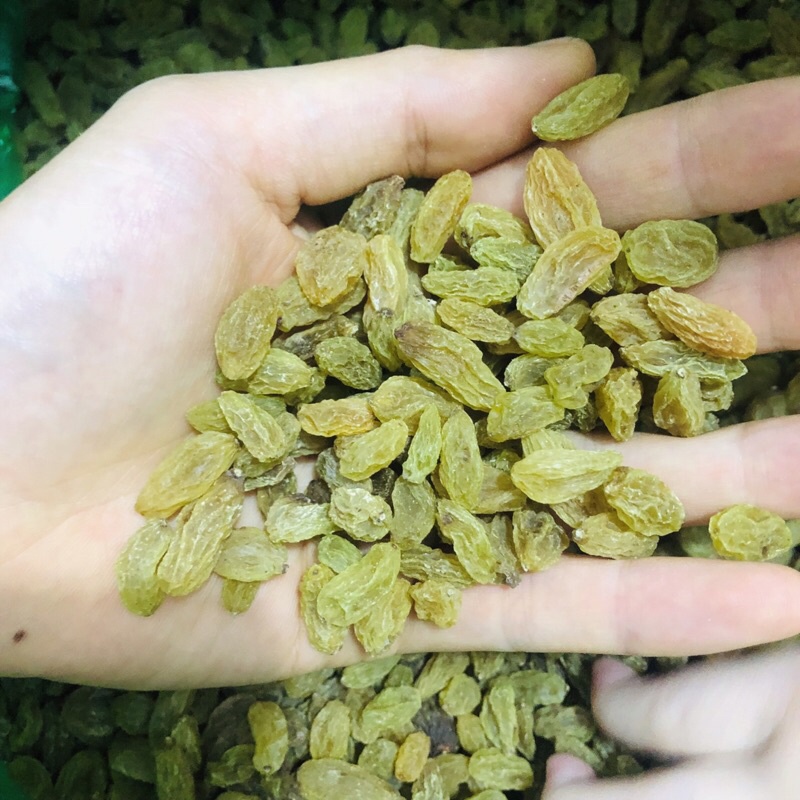 500G NHO KHÔ XANH/ NHO KHÔ LOẠI ĐẸP/ NHO KHÔ KHÔNG ĐƯỜNG - KHÔNG HẠT LÉP