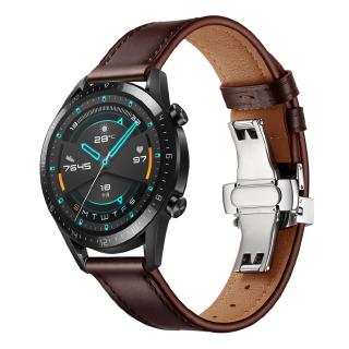 Dây Đeo Bằng Da Bò Thật 22mm GT2 46MM Có Khóa Hình Bướm 44mm Tháo Gỡ Nhanh Thông Dụng Cho Đồng Hồ Huawei watch GT2