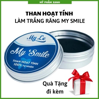 Tẩy trắng răng bột trắng răng than hoạt tính My Smile 50gr bột đánh răng từ than tre hoạt tính