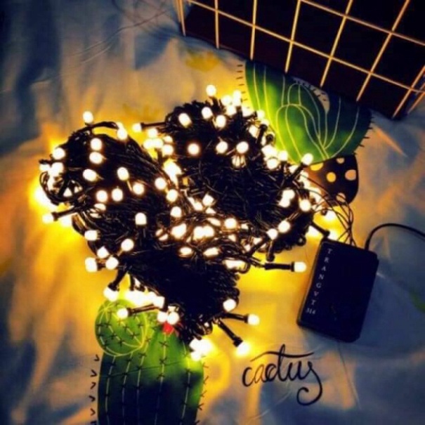 CUỘN 50M ĐÈN NHÁY TRANG TRÍ BÓNG KIM CƯƠNG TRANG TRÍ LỄ TẾT, NOEL