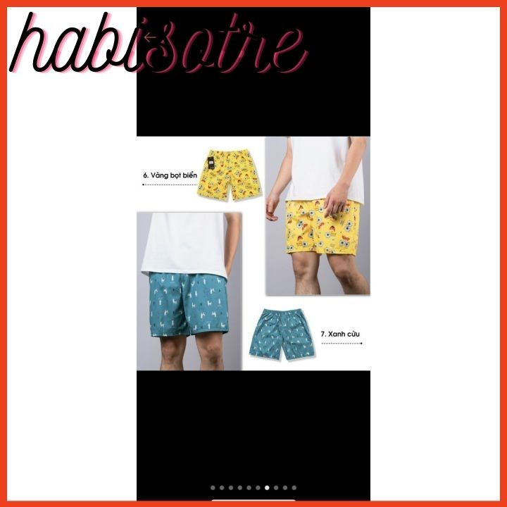 Quần short Cotton, nhiều họa tiết hoạt hình 3D Cartoon siêu dễ thương-HABI