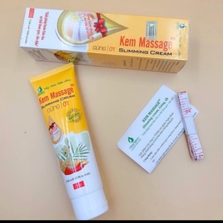 Kem Massage Tan Mỡ Ngân Bình Cao Cấp + Tặng Thước Dây Đo, Kem tan mỡ gừng ớt Gia truyền Ngân Bình 150g