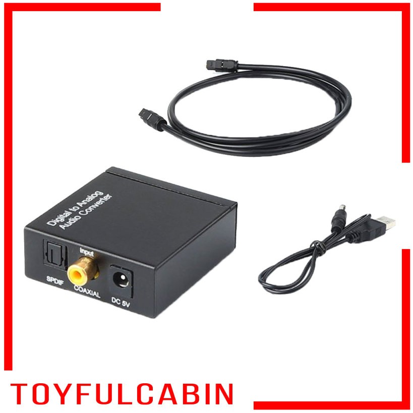 Digital to Analog Audio Converter Optical Coaxial Toslink SPDIF RCA R/L AUX