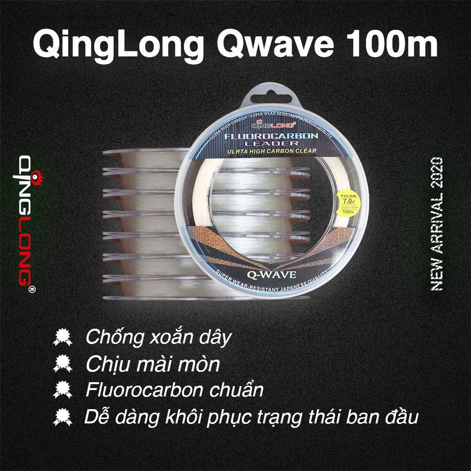 Cước thẻo câu cá Q-WAVE - QingLong Fluorocarbon Leader 100m