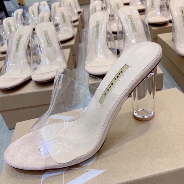 Guốc quai trong gót trong zara fullbox