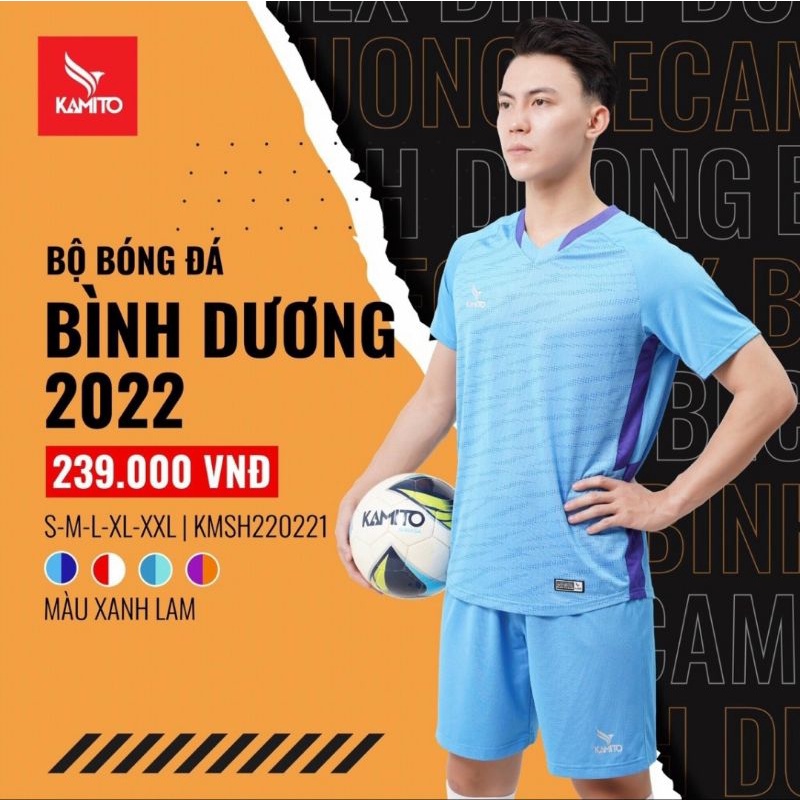 BỘ QUẦN ÁO BÓNG ĐÁ CLB BECAMEX BÌNH DƯƠNG - KAMITO CAO CẤP