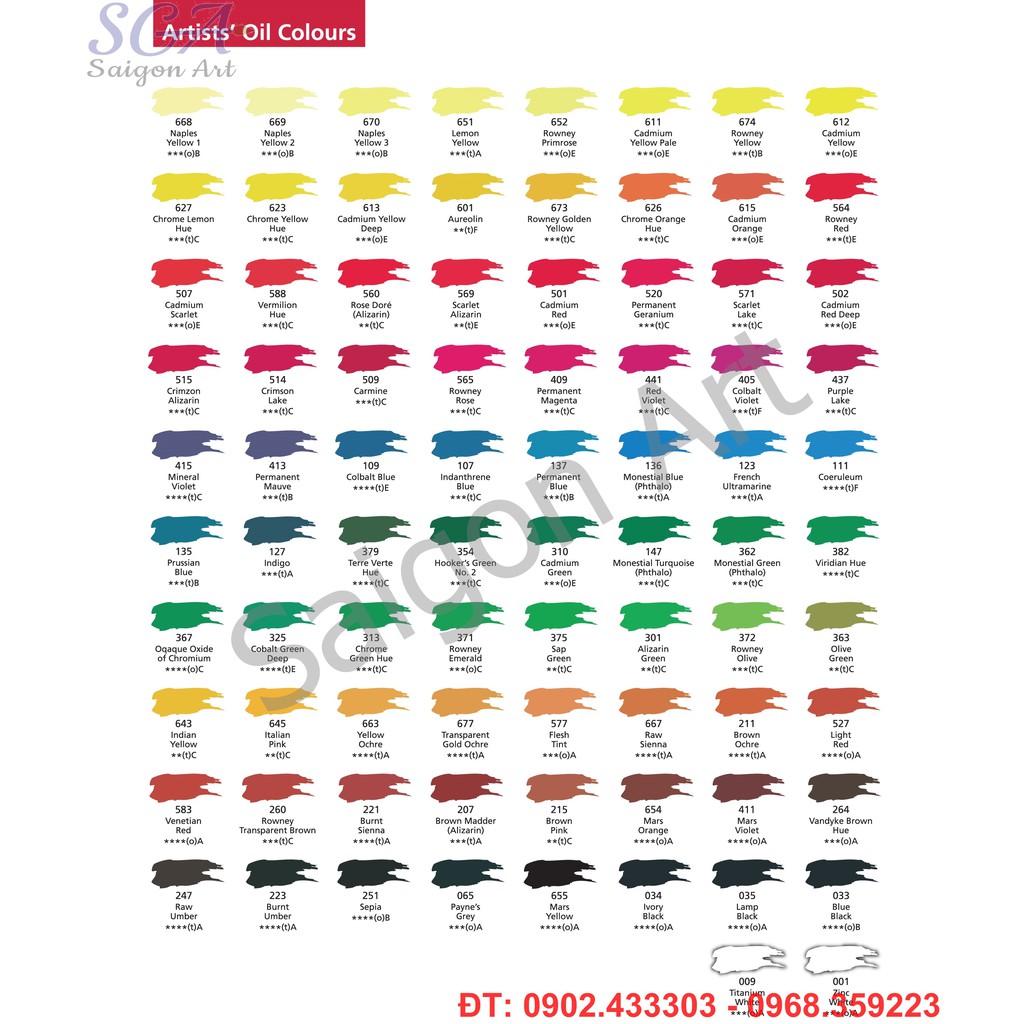 Sơn dầu Anh DALER ROWNEY dòng GRADUATE tuýp 200ml
