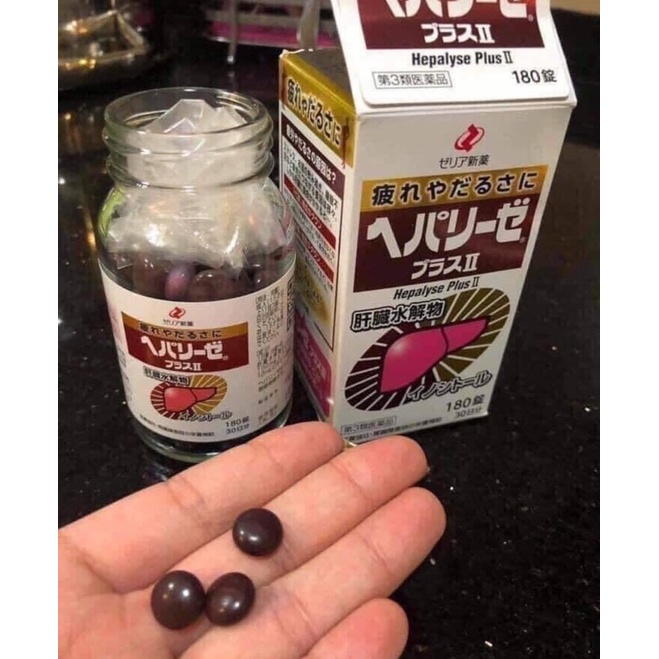 「Mô-Mô-Shop」 Viên uống thải độc gan trắng Hepalyse Plus II và EX Nhật bản 180 viên dạng Hộp  Nhật Bản