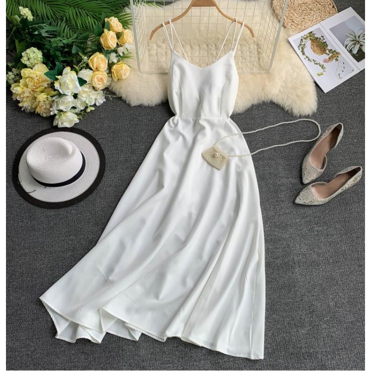Đầm Maxi đan dây chéo sau lưng | BigBuy360 - bigbuy360.vn