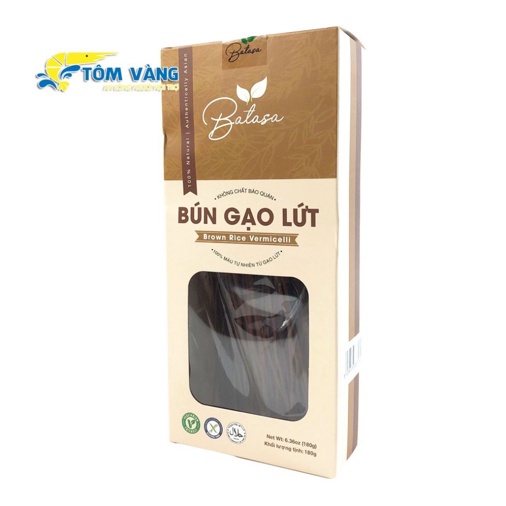 Bún Gạo Lứt Tươi Sấy Khô Batasa180g/300g - Không Chất Bảo Quản - 100% Màu Tự Nhiên - Tôm Vàng