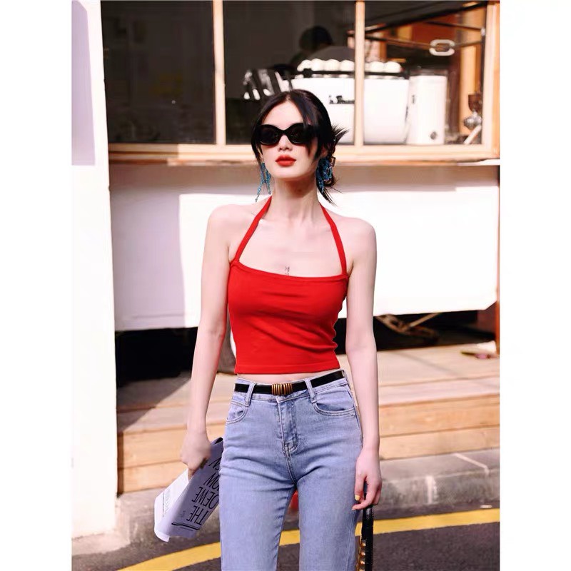 Áo Croptop Nữ Cột Dây Basic - Tharo Clothing - [AO59]