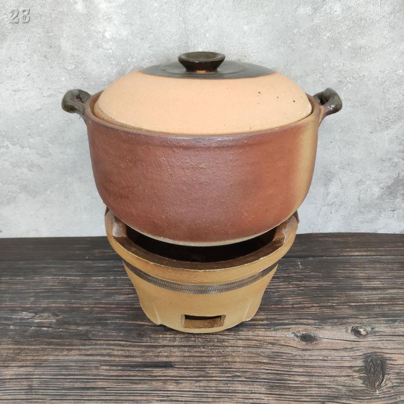 ✴┇28KNồi hầm kiểu cổ truyền thống gia đình ga lò đất sét lẩu súp cháo thịt Triều Châu