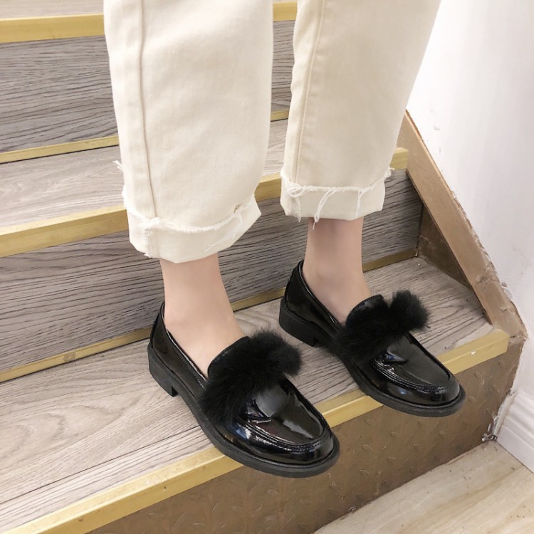 ulzzang (Sẵn + clip) Giày loafer 4 chi tiết | BigBuy360 - bigbuy360.vn