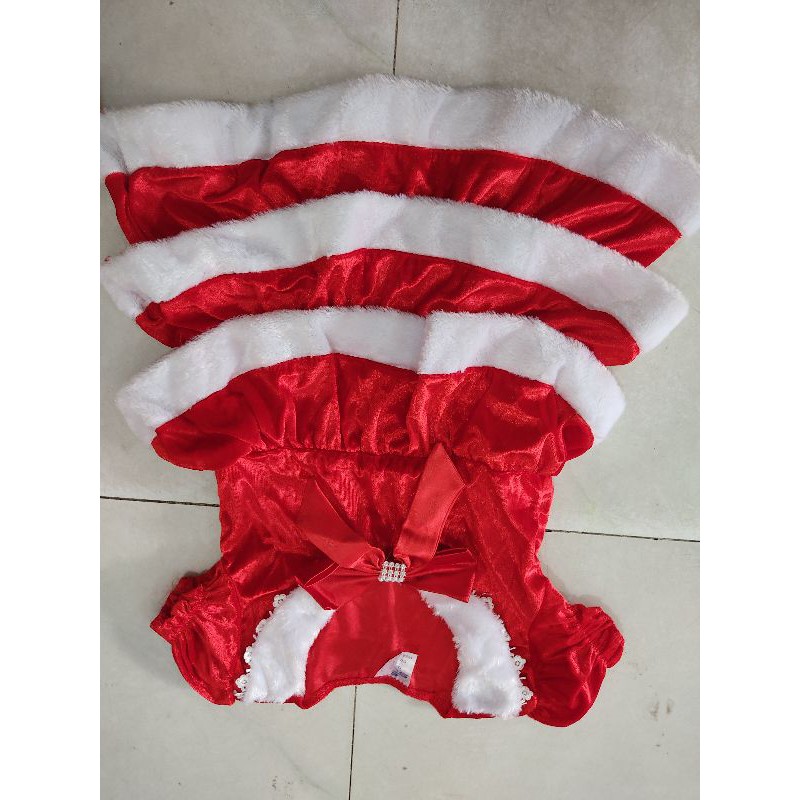 Bộ váy noel nhung cho bé gái