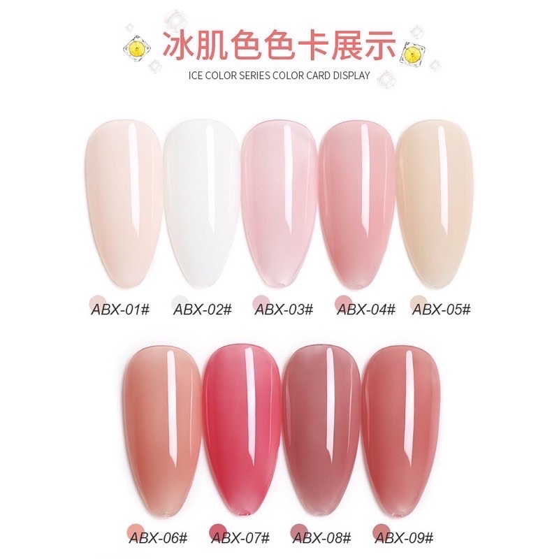 Set sơn gel thạch hồng chính hãng - Mã ABX