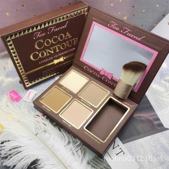 TOO FACED (Hàng Mới Về) Bảng Phấn Mắt Tood 4 Màu Trang Điểm Bắt Sáng Kèm Cọ Tiện Dụng