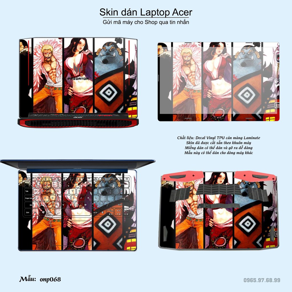 Skin dán Laptop Acer in hình One Piece _nhiều mẫu 4 (inbox mã máy cho Shop)