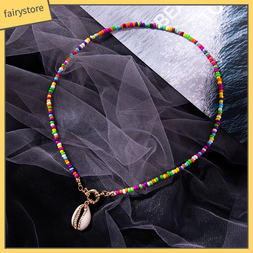 Dây chuyền phối mặt hình vỏ sò phong cách bohomian