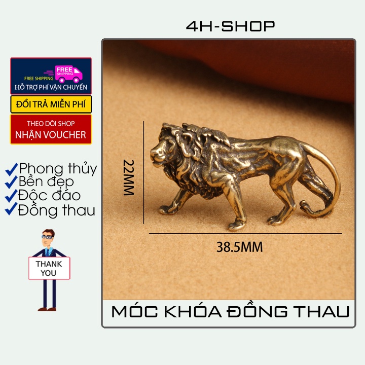 Vật phẩm đồng thau hình sư tử cực đẹp may mắn độc đáo lạ phong cách bền bỉ đẹp.4H