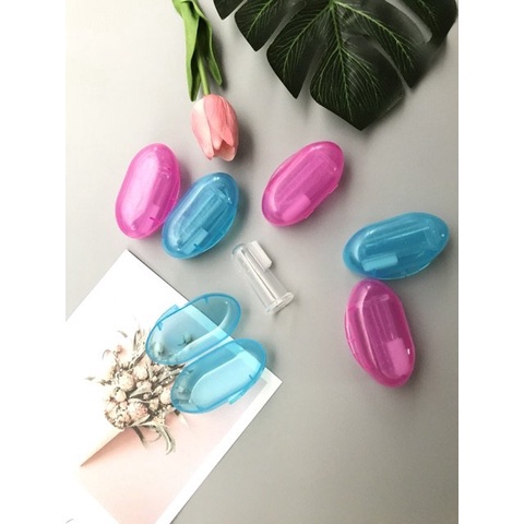 Rơ Silicone Xỏ Ngón Có Hộp Đựng Cho Bé