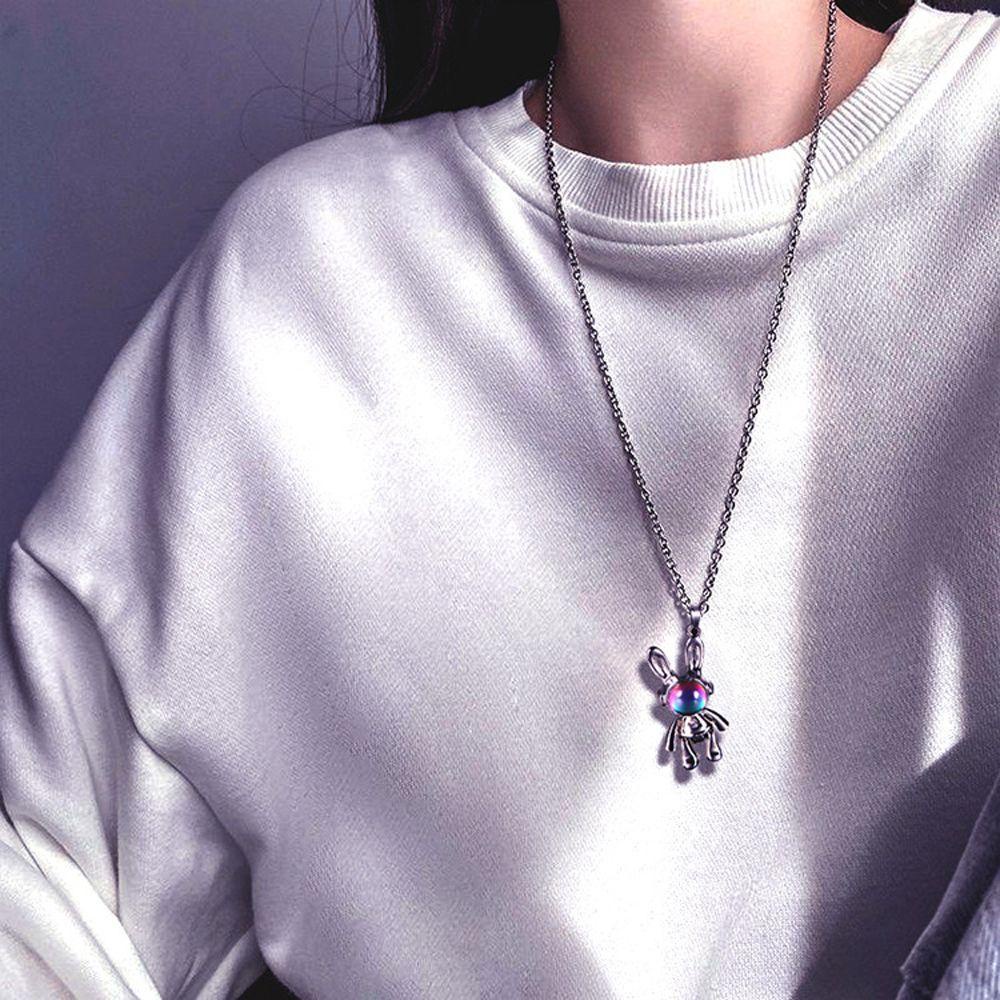 MOCHO Vòng Cổ Choker Hình Thỏ Bằng Thép Không Gỉ Nhiều Màu Phong Cách Punk Hiphop Hàn Quốc Cho Nam
