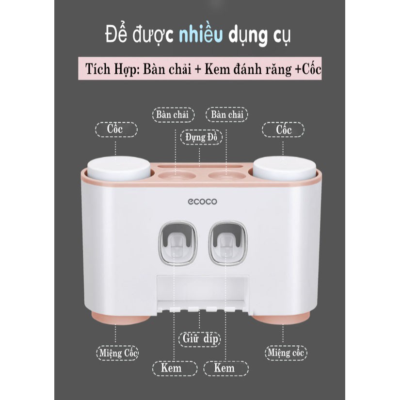 FREE SHIP BỘ NHẢ KEM ĐÁNH RĂNG ECOCO CAO CẤP (HÀNG LOẠI 1) (RẺ NHẤT SHOPEE) SHOP DAC BIET