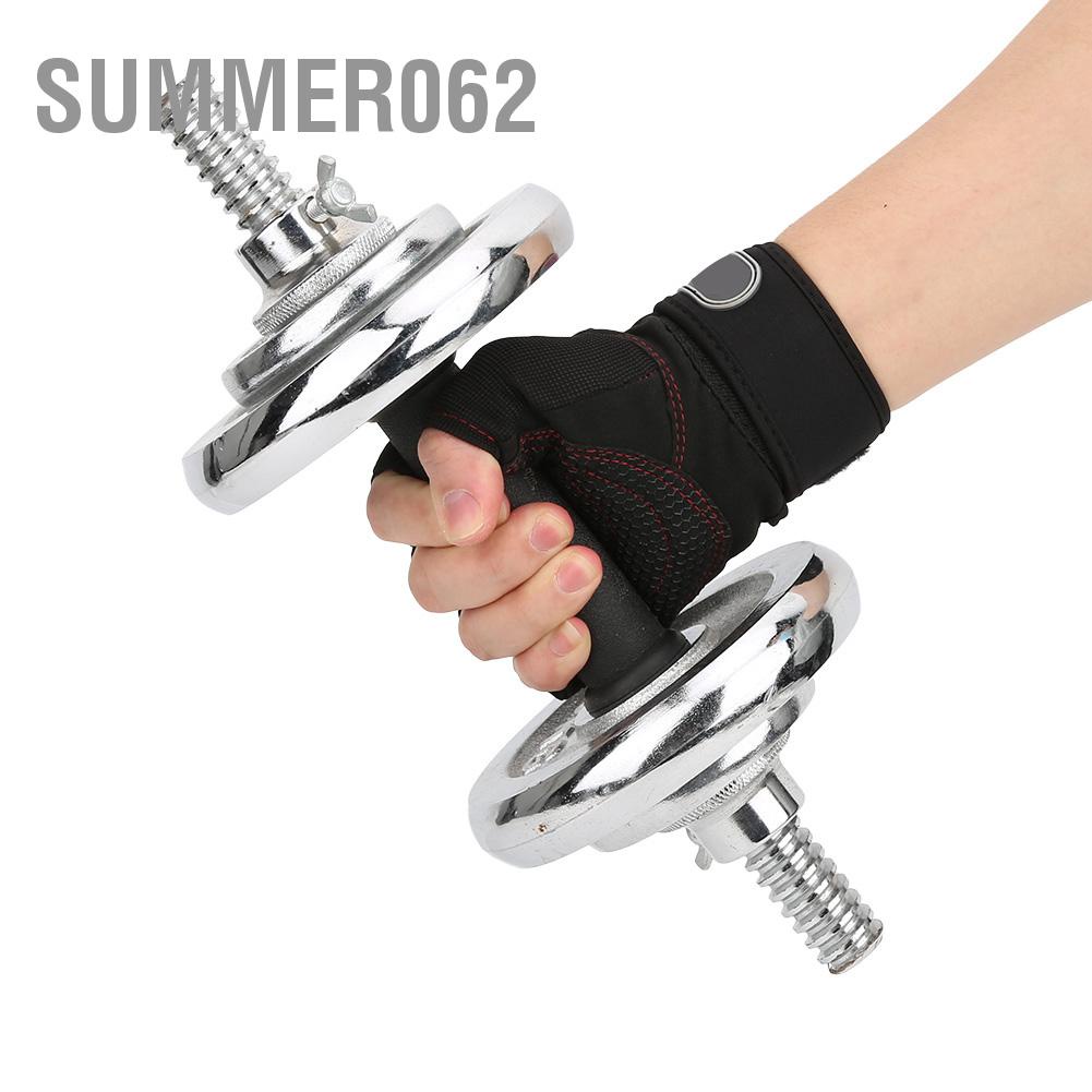 Summer062 Unisex Fitness Anti-Skid Half Finger Gloves for Outdoor Sports Bike Cycling Weight Lifting Workout