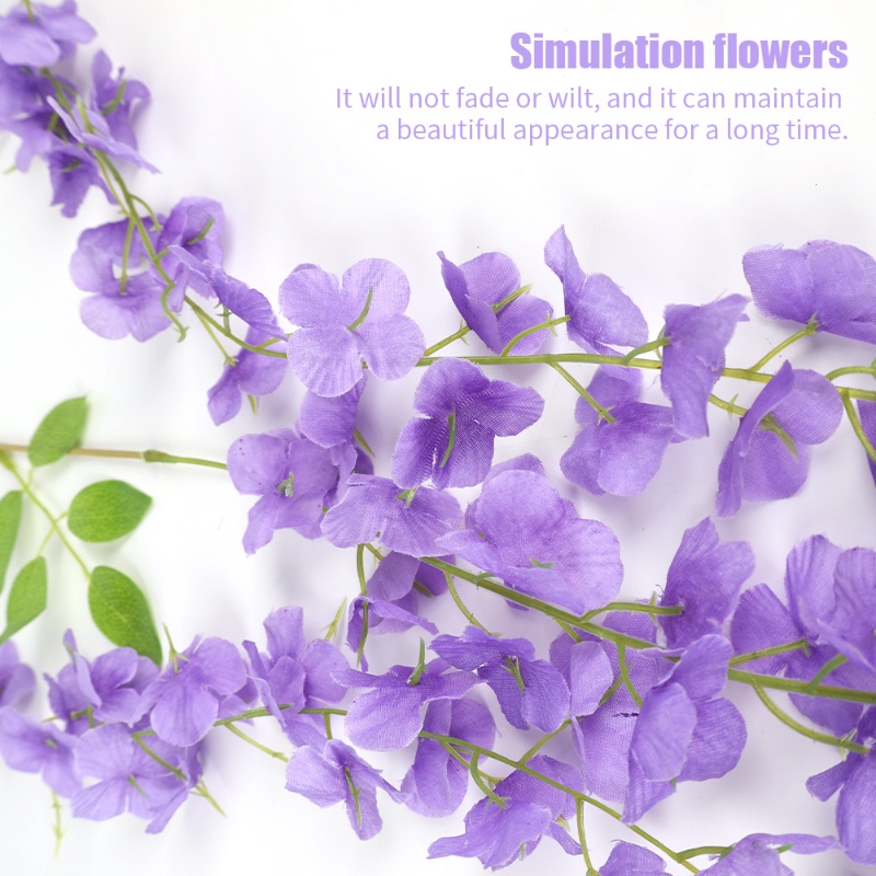 Dây Hoa Tử Đằng Giả Bằng Lụa Treo Trang Trí Nhà Cửa / Sân Vườn