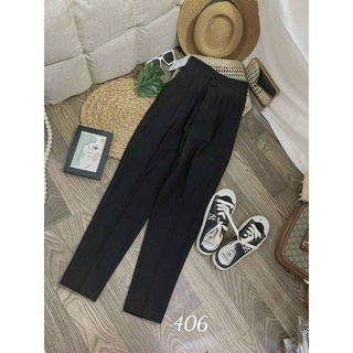 Quần baggy nữ 2 khuy dọc cạp lưng cao (Mã 066)