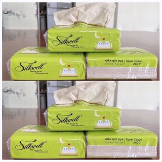 Giấy rút lụa than tre  SILKWELL -10 gói (240 tờ/1 gói)
