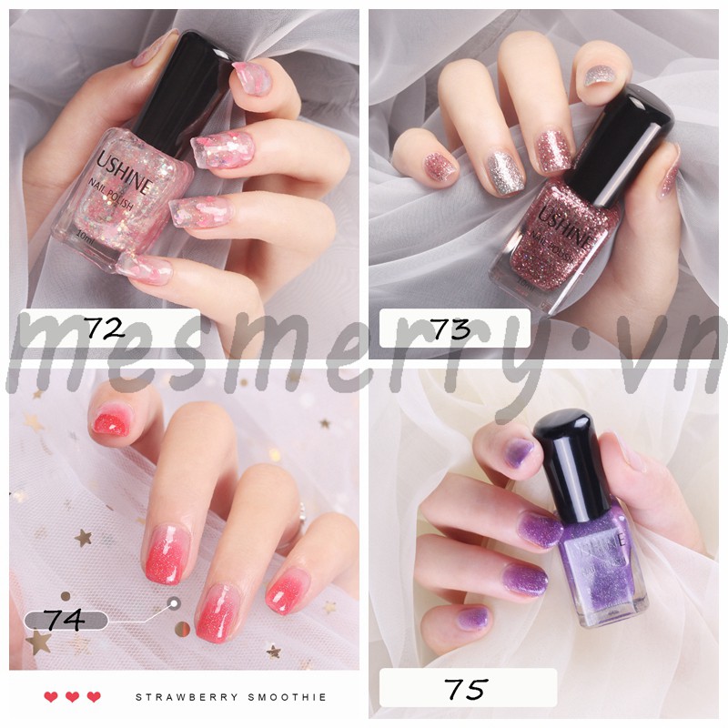 Sơn móng tay dạng gel gồm 71 màu sắc dung tích 10ml  USHINE