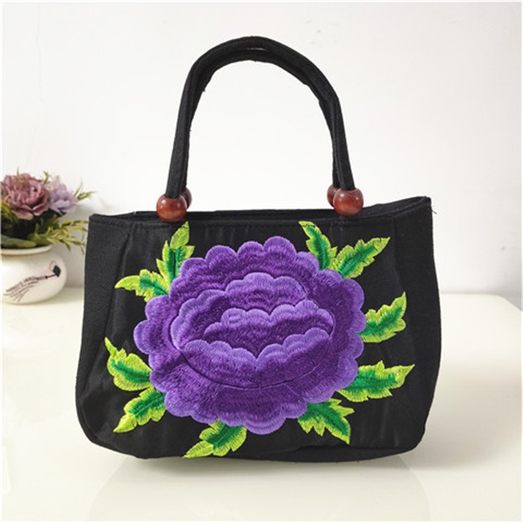 Túi Xách Tay Thêu Hoa Mẫu Đơn 2 Mặt, Phong Cách Cổ Điển Mới 2022 2N016-2 Ngân shop