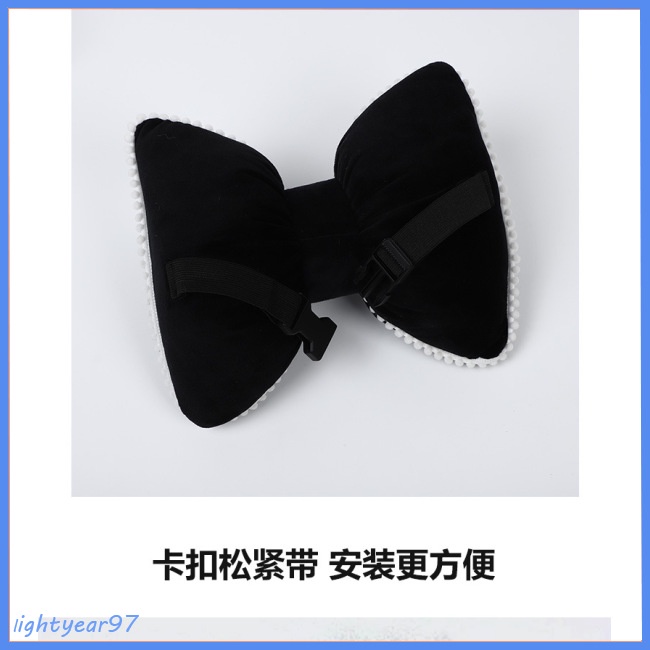 Gối Tựa Đầu Hình Nơ Bằng Lông Nhung Gắn Ghế Ngồi Xe Hơi