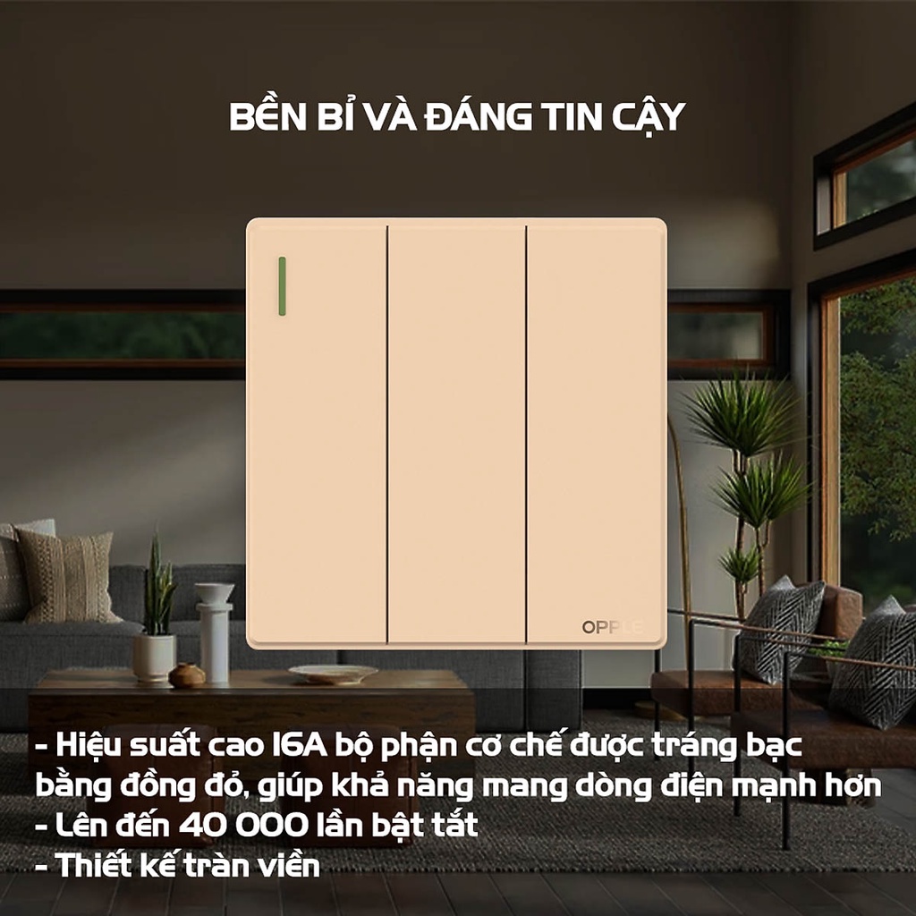 Bộ 3 Công Tắc Điện Opple - Chính Hãng