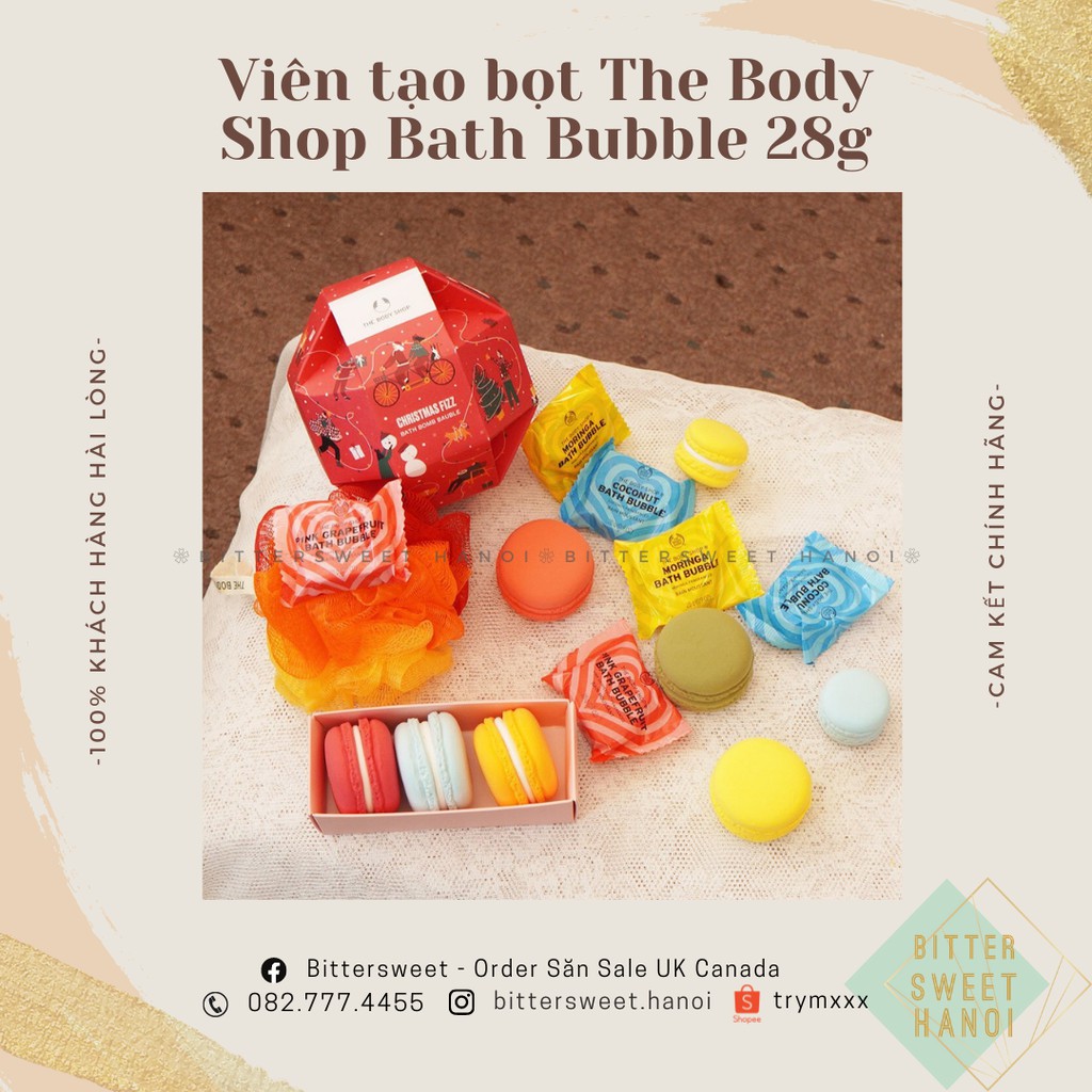 Viên thả bồn tắm Bath Bomb The Body Shop - Viên sủi bồn tắm tạo bọt Bath Bubble