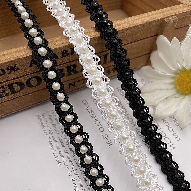 1189437 Băng Đô Ren Đính Ngọc Trai 1CM Cho Cô Dâu