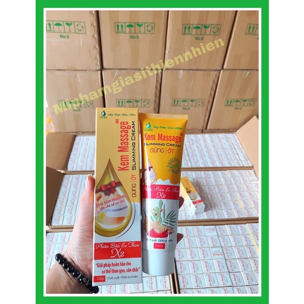 Kem massage tan mỡ gừng ớt Ngân Bình x2 eo thon