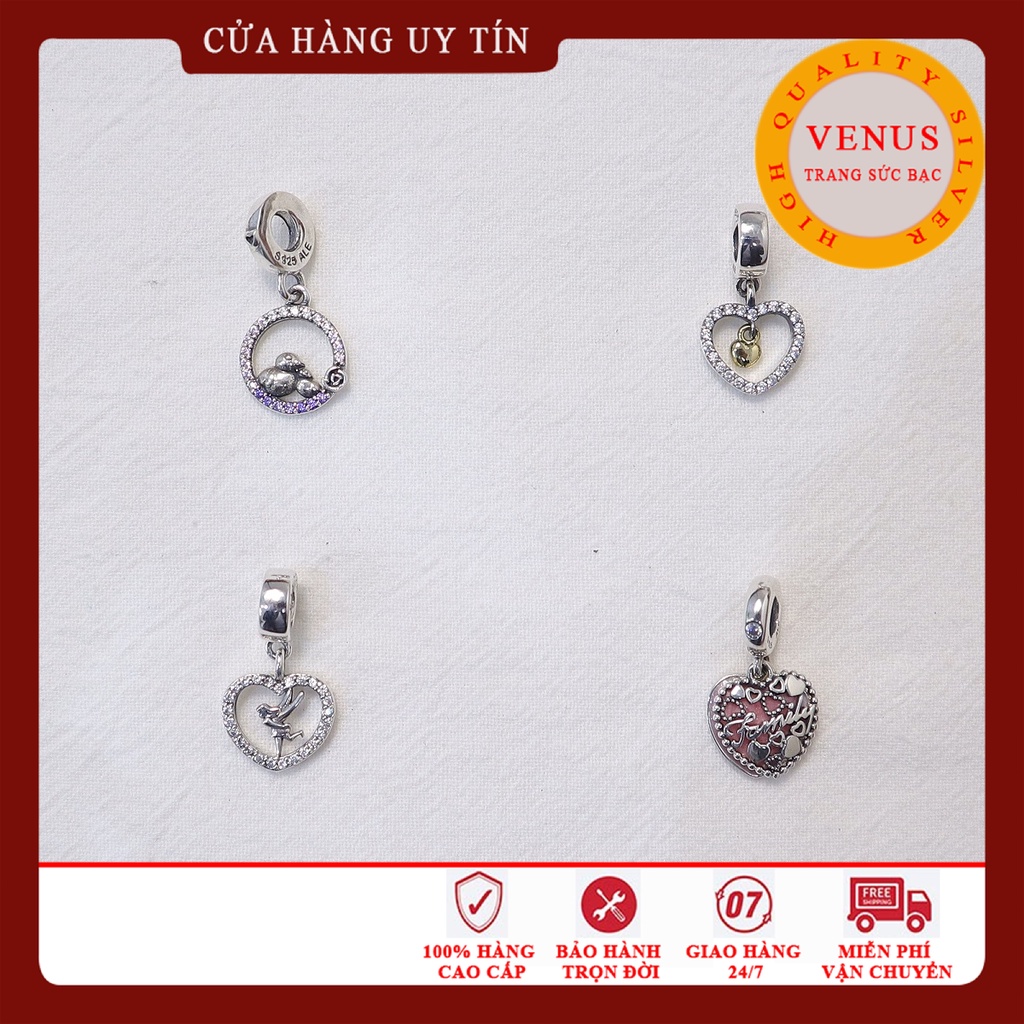 [Charm bạc 925 cao cấp] Charm treo tim nhỏ- Mã sản phẩm VENUST15